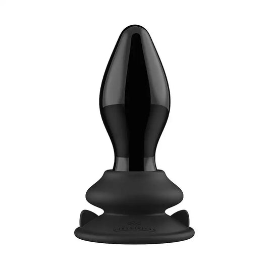 Plug Anal de Vidrio Vibrante Stretchy  de Ouch - Dilatador anal vibrante de vidrio - Sexshop Dominame.cl