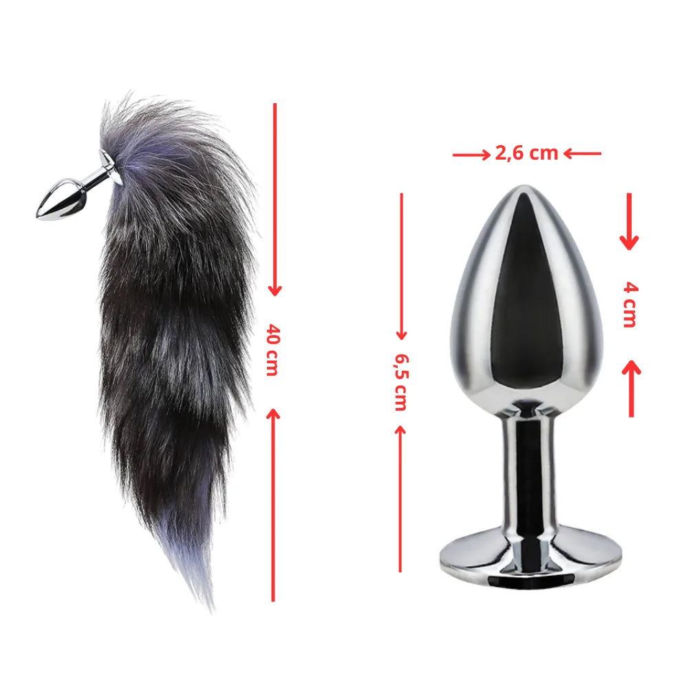 Plug anal cola de zorro - plug anal - dominame - Sexshop online y Tiendas Eróticas en Chile