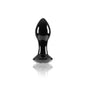 Plug Crystal Black Gem - plug anal - plug de vidrio - dilatador anal - juguetes anales - gema anal - sex shop - envio a todo chile