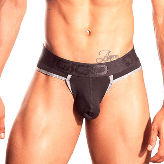 Plus Black Brief Jockstrap - suspensorio - lenceria masculina - ropa interior de hombre