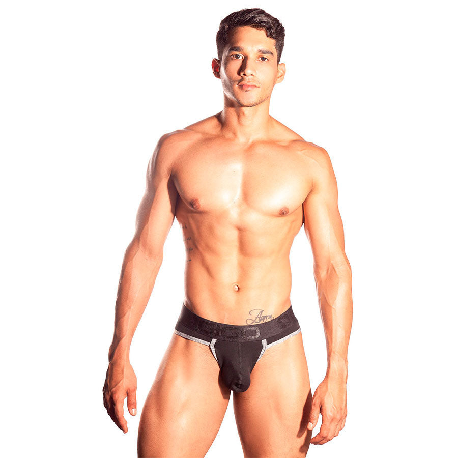 Plus Black Brief Jockstrap - suspensorio - lenceria masculina - ropa interior de hombre