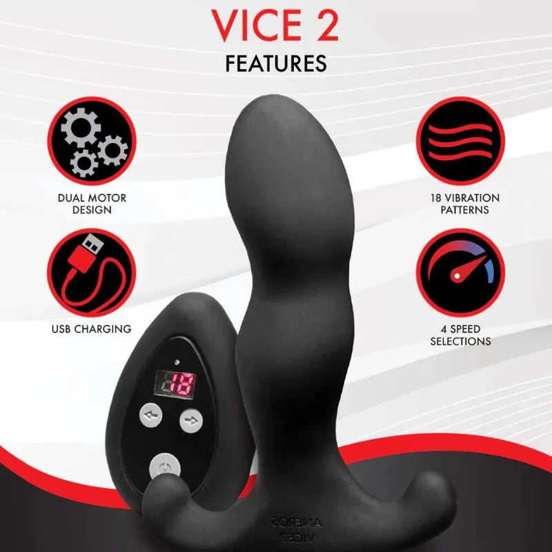 Prostático Vibrante Vice 2 de Aneros - Juguetes anales y de prostata en Dominame.cl el sex shop mas grande de Chile 