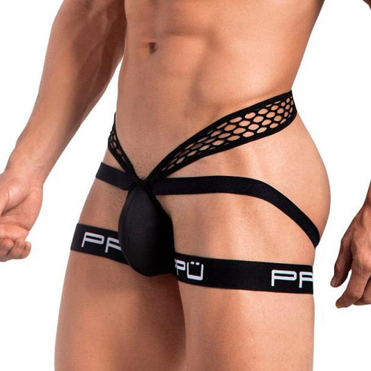 Spider Mesh Jockstrap - suspensorio con mallas - lenceria sensual masculina - ropa interior hombre