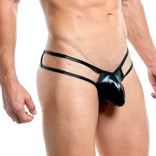 Thong Metal - Negro  - Tanga - calzoncillo - ropa interior hombre - lenceria masculina