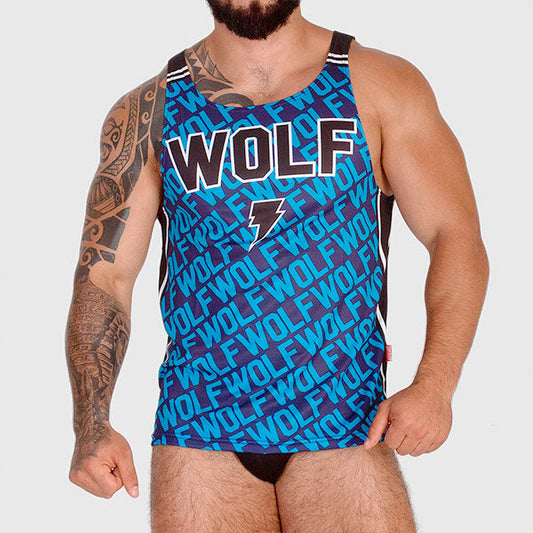 WOLF BLUE TANK - Polera sin mangas - camiseta sin mangas - polera musculosa